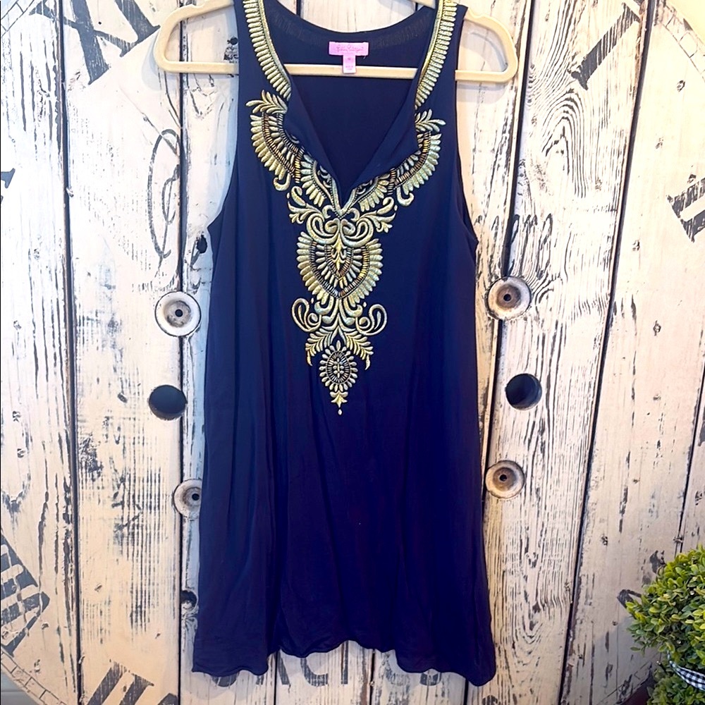Lilly Pulitzer Blue Embellished Sleeveless dress